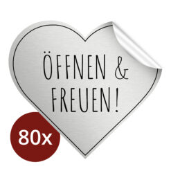 80 Stück Öffnen und freuen Aufkleber