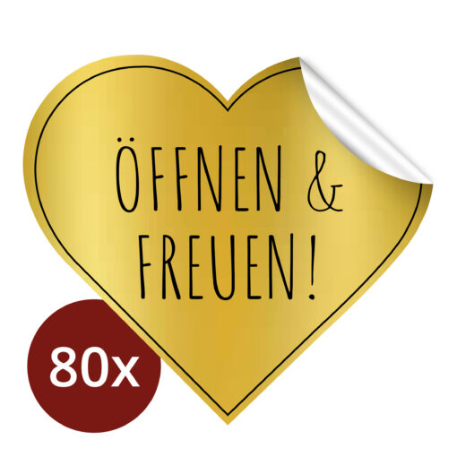 80 Stück Öffnen und freuen Aufkleber – Bild 2