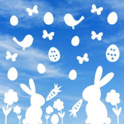 Ostern Fensteraufkleber Fensterdeko, wiederverwendbar
