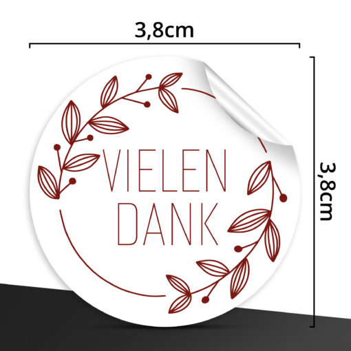 80 Stück Vielen Dank Aufkleber in ⌀3,8cm – Bild 4