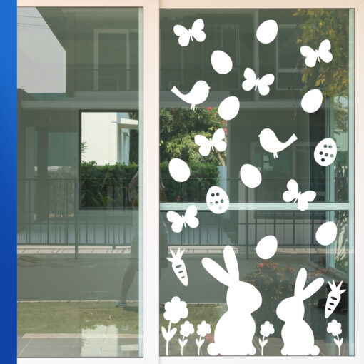 Ostern Fensteraufkleber Fensterdeko, wiederverwendbar – Bild 4