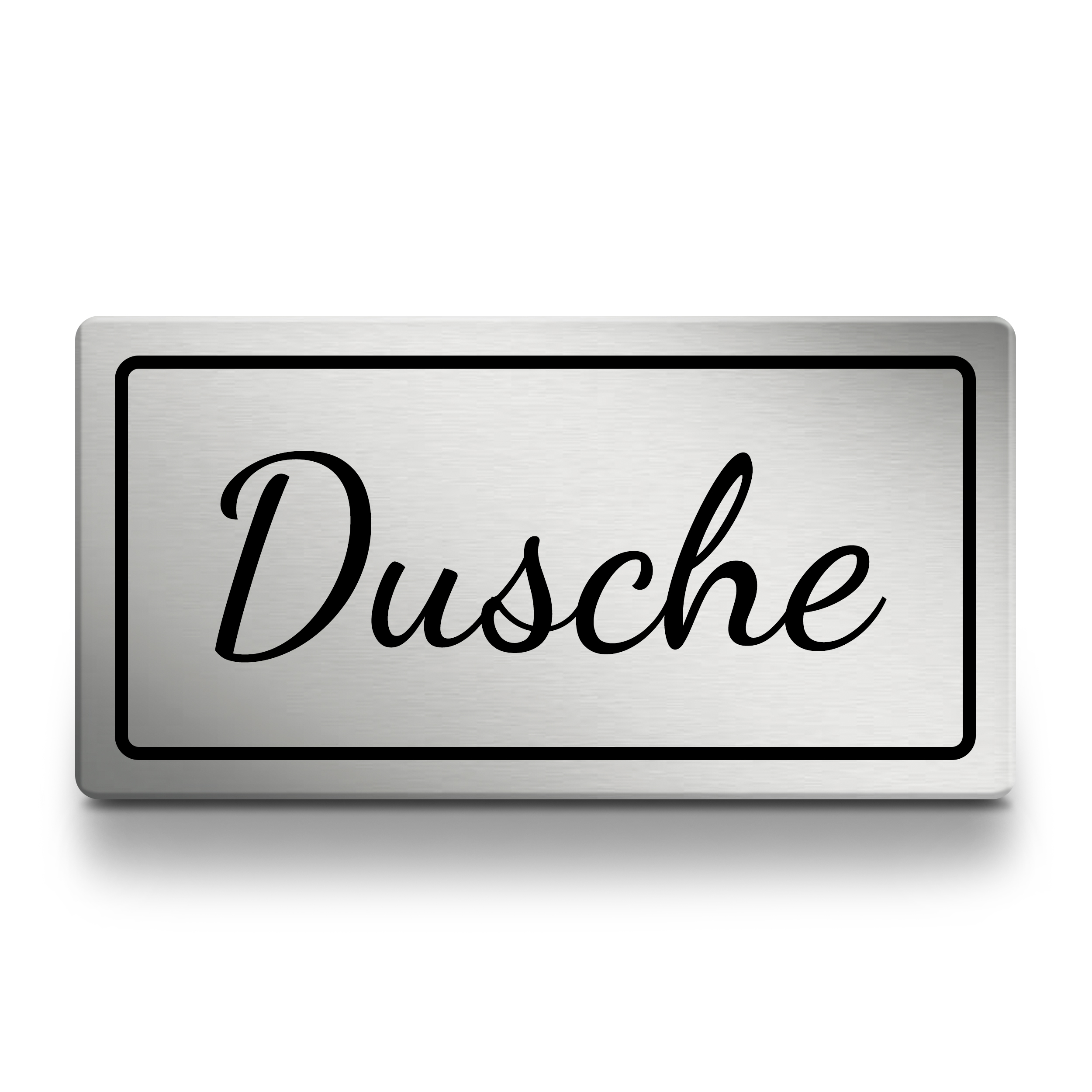 Rechteckiges selbstklebendes Dusche Schild aus Acryl