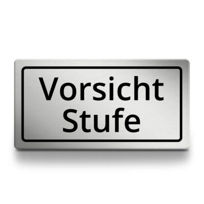 Rechteckiges Vorsicht Stufe Schild Acryl selbstklebend