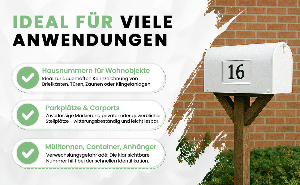 UV-beständige Aufkleber für Mülltonnen