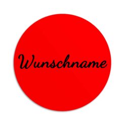Aufkleber rund, personalisiert, rot