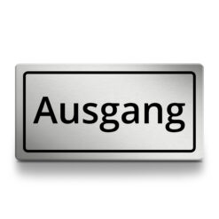 Ausgang Hinweisschild rechteckig in Edelstahloptik