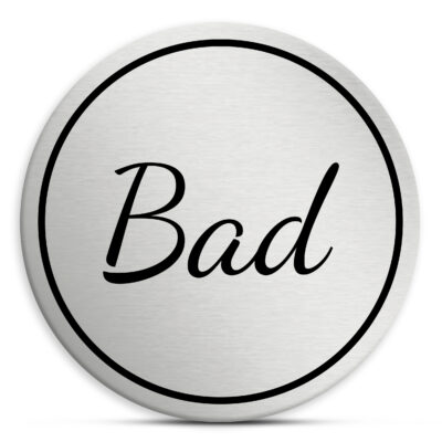 Bad Schild rund 7 cm selbstklebend
