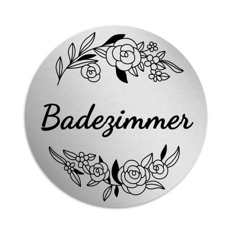 Badezimmer Schild selbstklebend - Motiv- & Größenauswahl!