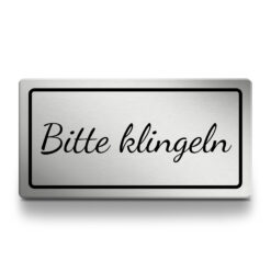 Bitte klingeln Schild, selbstklebend, wetterfest und UV-beständig