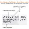 Buchstaben Aufkleber aus selbstklebender Vinylfolie