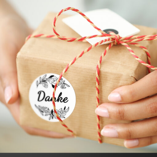 Danke Aufkleber, rund 3cm – Bild 2