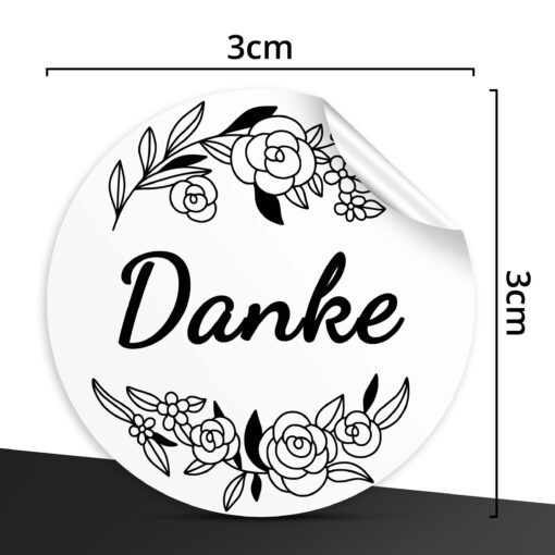 Danke Aufkleber, rund 3cm – Bild 4