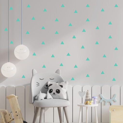 Wandaufkleber Dreiecke in mint