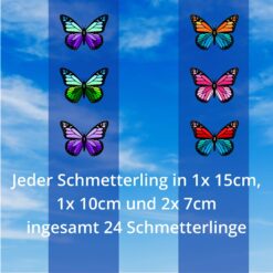 Große Deko Folie für Fenster, Schmetterlinge als Fensterdeko