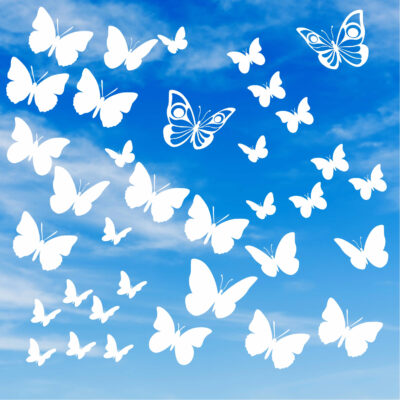 Fensterbild Schmetterling, selbstklebend und wiederverwendbar