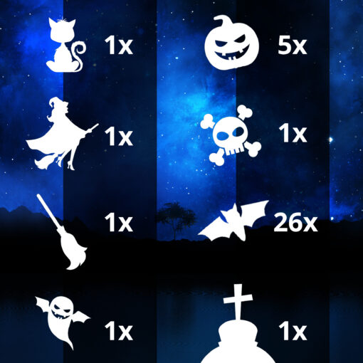 Halloween Fensterbilder, wiederverwendbar – Bild 3