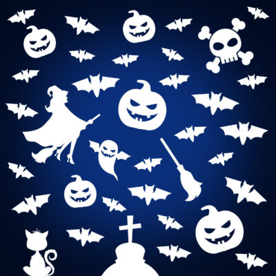 Halloween Fenster- und Tür Set