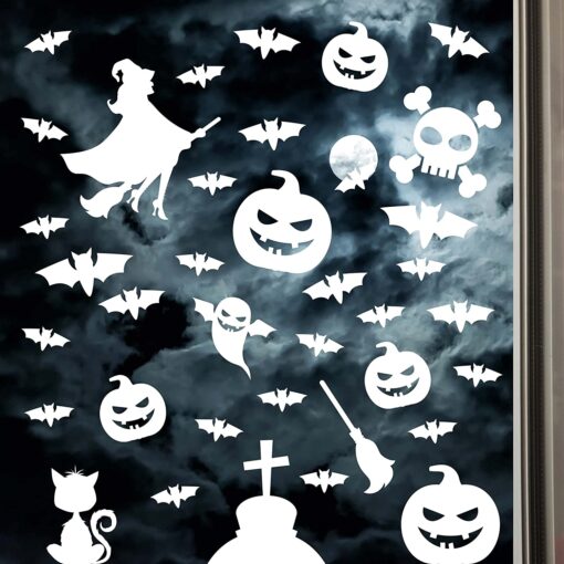 Halloween Fensterbilder, wiederverwendbar