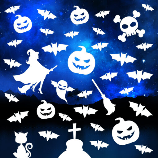 Halloween Fensterbilder, wiederverwendbar – Bild 6