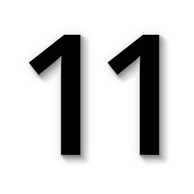 Hausnummer 11 Acryl schwarz