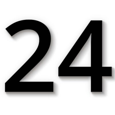 Hausnummer 24 Acryl schwarz