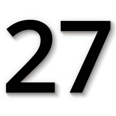 Hausnummer 27 Acryl schwarz