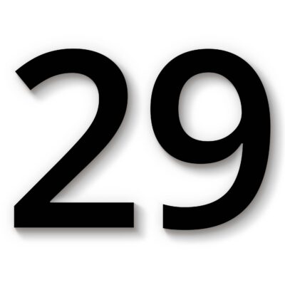 Hausnummer 29 Acryl schwarz
