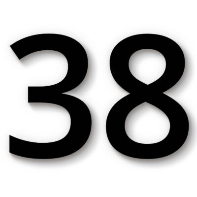 Hausnummer 38 Acryl schwarz