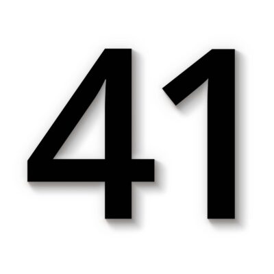 Hausnummer 41 schwarz Acryl