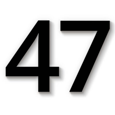 Hausnummer 47 schwarz Acryl