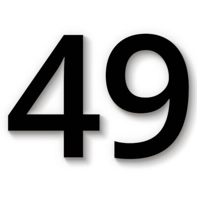 Hausnummer 49 Acryl schwarz