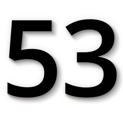 Hausnummer 53 Acryl schwarz