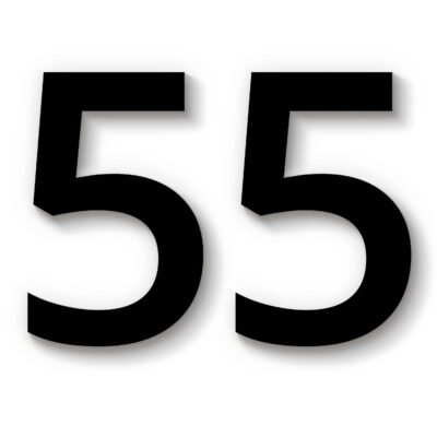Hausnummer 55 Acryl schwarz wetterfest