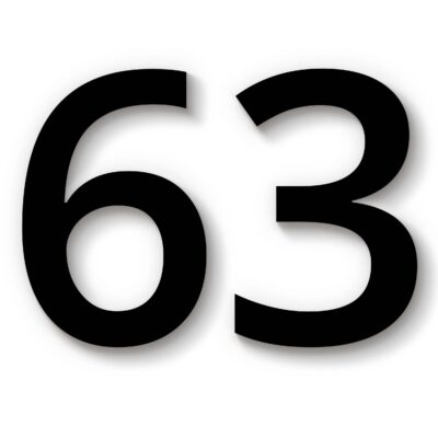 Hausnummer 63 Acryl schwarz
