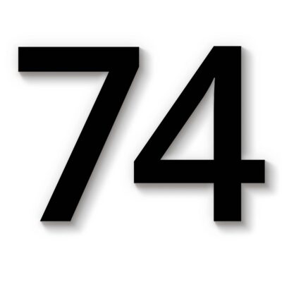 Hausnummer 74 Acryl schwarz