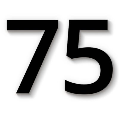 Hausnummer 75 Acryl schwarz