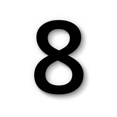 Hausnummer 8 Acryl schwarz