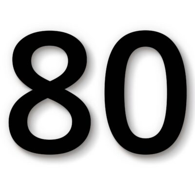 Hausnummer 80 Acryl schwarz