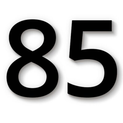 Hausnummer 85 schwarz Acryl
