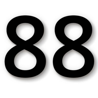 Hausnummer 88 Acryl schwarz