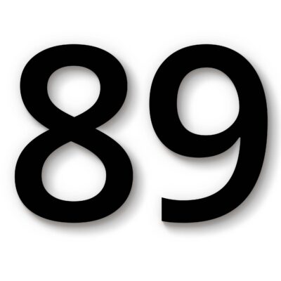 Hausnummer 89 Acryl schwarz
