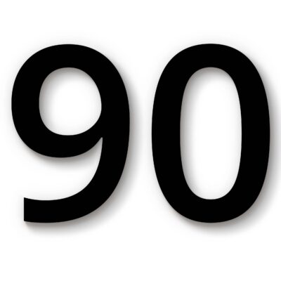 Hausnummer 90 schwarz Acryl