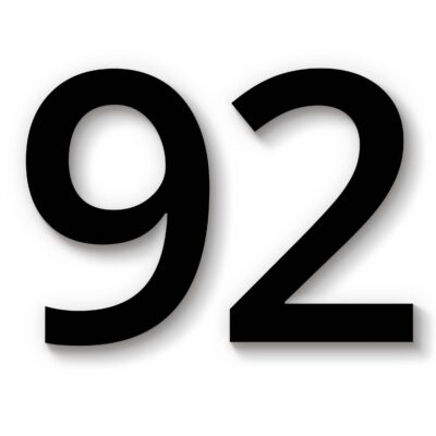 Hausnummer 92 Acryl schwarz