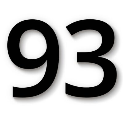 Hausnummer 93 Acryl schwarz