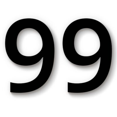 Hausnummer 99 Acryl schwarz