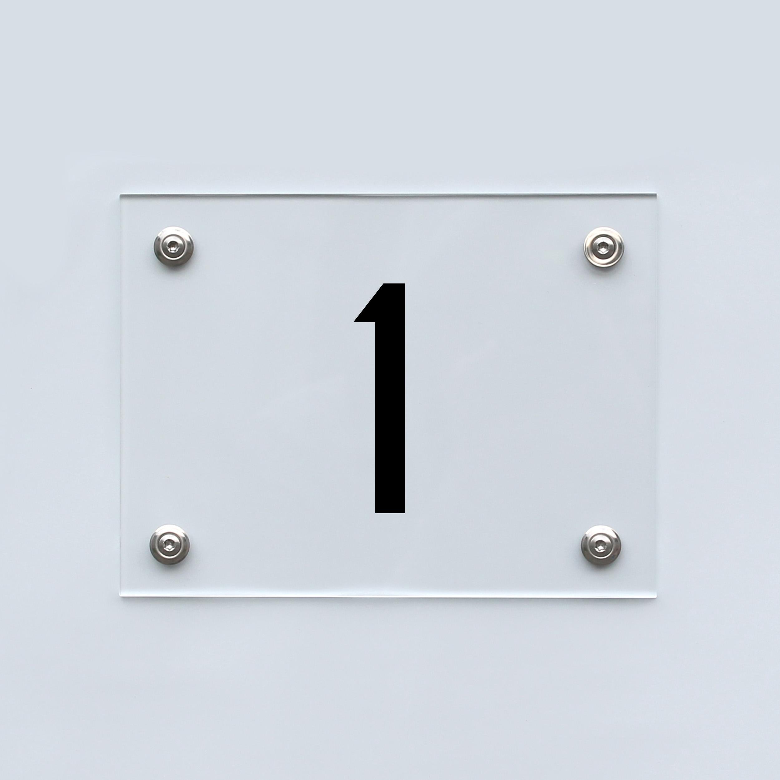 Hausnummernschild transparent Acryl schwarz 15x20 cm