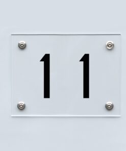 Hausnummernschild 11 - Hausnummer aus Acryl