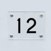 Hausnummernschild 12 - Hausnummer aus Acryl