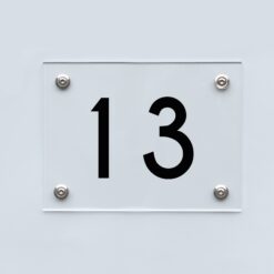 Hausnummernschild 13 - Hausnummer aus Acryl