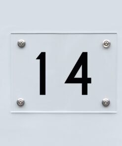 Hausnummernschild 14 - Hausnummer aus Acryl
